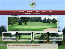 Tablet Screenshot of homesteadsprings.com